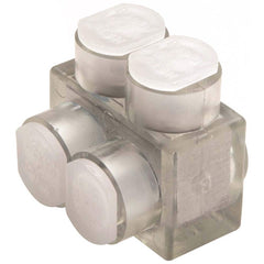Burndy - Split Bolt Connectors; Connector Material: Aluminum ; Maximum Compatible Wire Size (AWG): 2/0 ; Minimum Compatible Wire Size (AWG): 14 ; Compatible Wire Type: Aluminum; Copper ; Base Width (Inch): 1.4 ; Base Width (Decimal Inch): 1.4 - Exact Tooling
