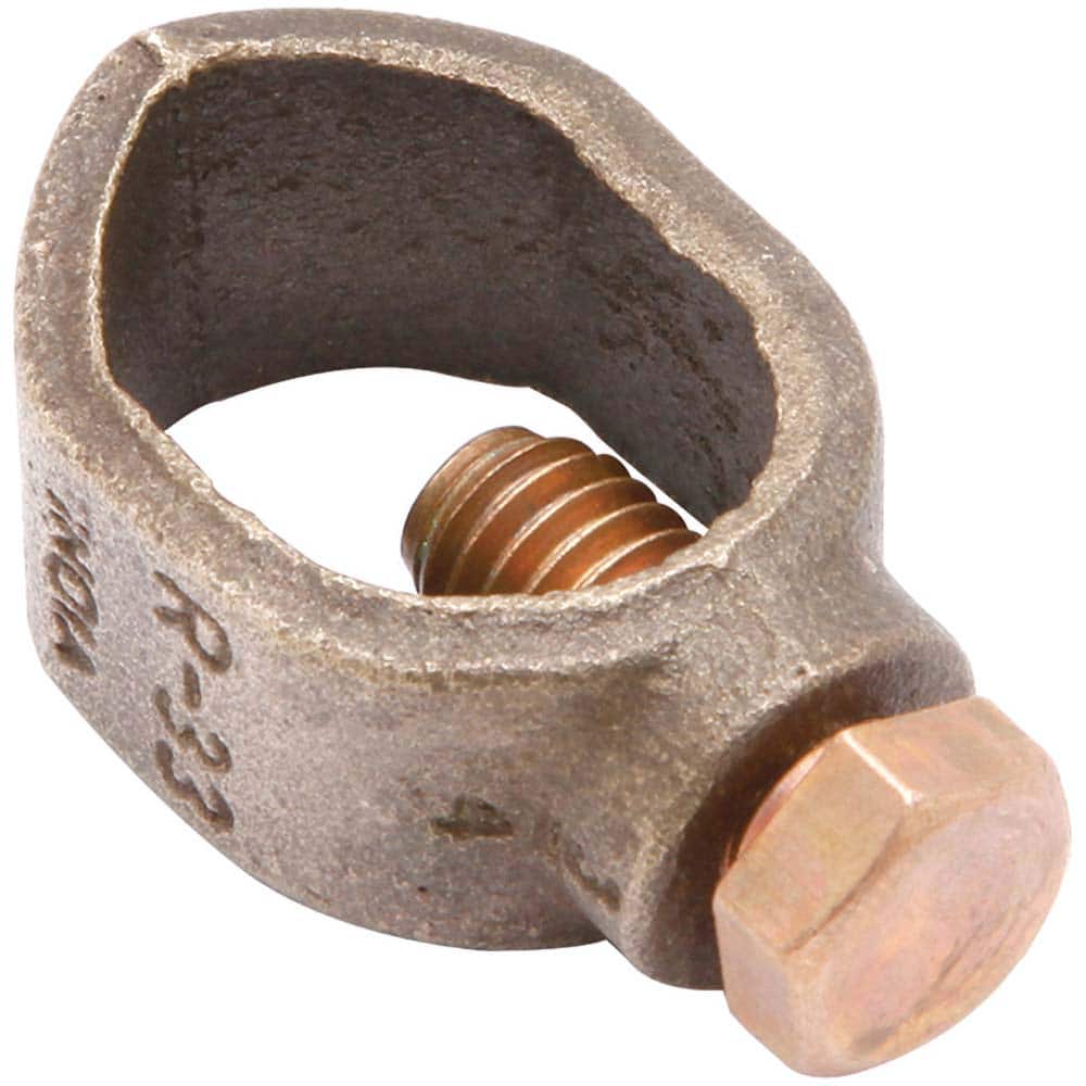 Burndy - Grounding Clamps; Clamp Type: Grounding Clamp ; Compatible Rod Diameter (Inch): 3/4 ; Compatible Wire Size (AWG): 10-2 ; Overall Length (Inch): 2.2 ; Overall Length (Decimal Inch): 2.2 ; Material: Copper Alloy - Exact Tooling