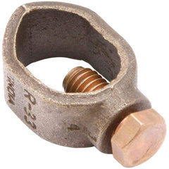 Burndy - Grounding Clamps; Clamp Type: Grounding Clamp ; Compatible Rod Diameter (Inch): 3/4 ; Compatible Wire Size (AWG): 10-2 ; Overall Length (Inch): 2.2 ; Overall Length (Decimal Inch): 2.2 ; Material: Copper Alloy - Exact Tooling