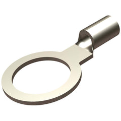 Burndy - Ring Terminals; Terminal Type: Ring Tongue ; Insulation Type: NonInsulated ; Connection Type: Compression ; Compatible Wire Size (AWG): 1 ; Stud Size (Inch): 1/4 ; Color: Tin - Exact Tooling