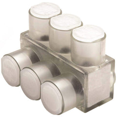 Burndy - Split Bolt Connectors; Connector Material: Aluminum ; Maximum Compatible Wire Size (AWG): 4 ; Minimum Compatible Wire Size (AWG): 14 ; Compatible Wire Type: Aluminum; Copper ; Base Width (Inch): 1-1/4 ; Base Width (Decimal Inch): 1-1/4 - Exact Tooling