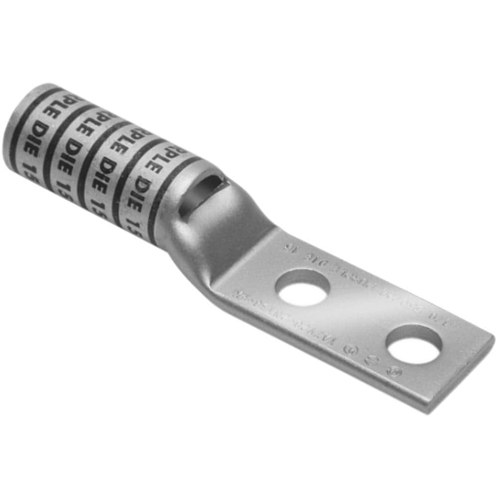 Burndy - Ring Terminals; Terminal Type: Rectangle ; Insulation Type: NonInsulated ; Connection Type: Compression ; Compatible Wire Size (AWG): 4/0 (Flex) ; Stud Size (Inch): 3/8 ; Color: Purple - Exact Tooling