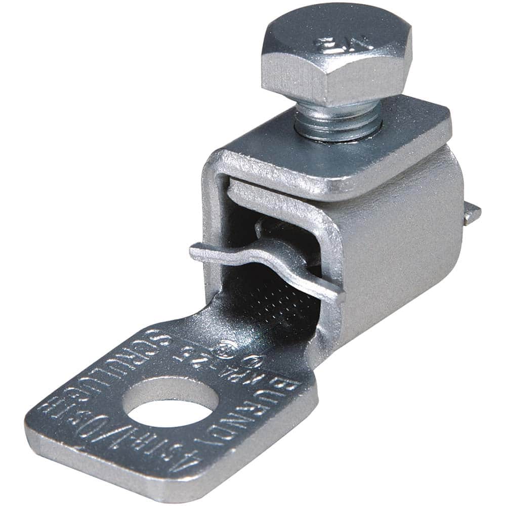 Burndy - Ring Terminals; Terminal Type: Rectangle ; Insulation Type: NonInsulated ; Connection Type: Lug ; Compatible Wire Size (AWG): 4/0 (Strand) ; Compatible Wire Size (kcmil): 250-500 ; Stud Size (Inch): 1/2 - Exact Tooling