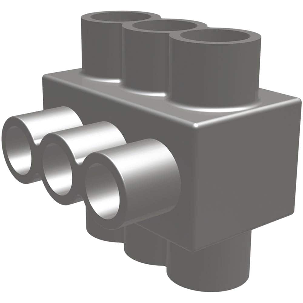 Burndy - Split Bolt Connectors; Connector Material: Aluminum ; Maximum Compatible Wire Size (AWG): 2/0 ; Minimum Compatible Wire Size (AWG): 14 ; Compatible Wire Type: Aluminum; Copper ; Base Width (Inch): 1.56 ; Base Width (Decimal Inch): 1.56 - Exact Tooling