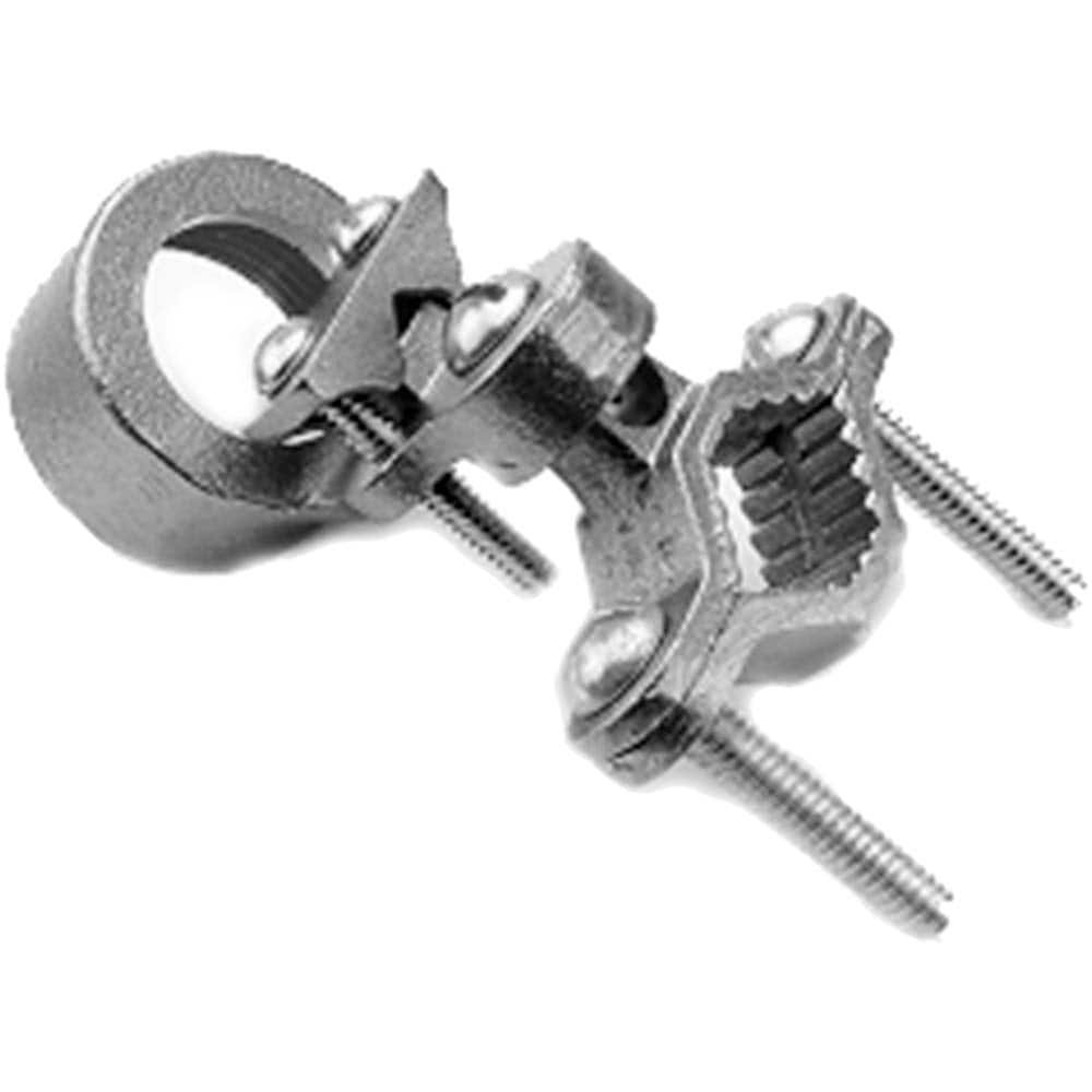 Burndy - Grounding Clamps; Clamp Type: Grounding Clamp ; Minimum Compatible Pipe Size (Inch): 1/2 ; Maximum Compatible Pipe Size (Inch): 1 ; Compatible Wire Size (AWG): 10-2/0 ; Overall Length (Inch): 2.86 ; Overall Length (Decimal Inch): 2.86 - Exact Tooling