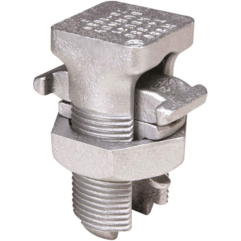 Burndy - Split Bolt Connectors; Connector Material: Copper ; Maximum Compatible Wire Size (AWG): 4/0 ; Maximum Compatible Wire Size (kcmil): 350 ; Minimum Compatible Wire Size (AWG): 1/0 (Strand) ; Minimum Compatible Wire Size (kcmil): 250 ; Pressure Bar - Exact Tooling