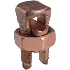 Burndy - Split Bolt Connectors; Connector Material: Copper ; Maximum Compatible Wire Size (AWG): 2 (Solid) ; Minimum Compatible Wire Size (AWG): 6 (Strand) ; Pressure Bar Material: Copper Alloy ; Compatible Wire Type: Copper ; Head Width (Decimal Inch): - Exact Tooling