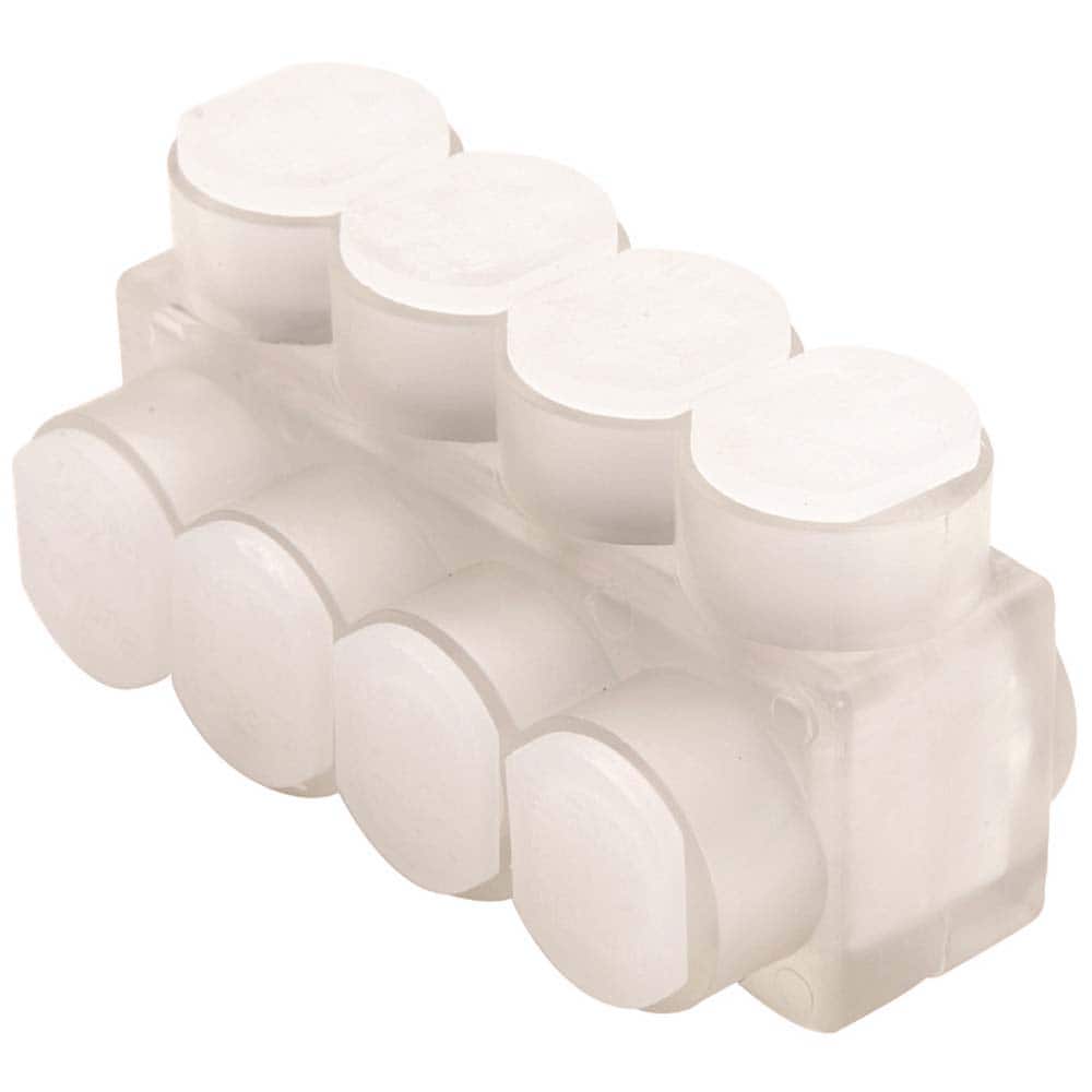 Burndy - Split Bolt Connectors; Connector Material: Aluminum ; Maximum Compatible Wire Size (AWG): 4 ; Minimum Compatible Wire Size (AWG): 14 ; Compatible Wire Type: Aluminum; Copper ; Base Width (Inch): 1-1/4 ; Base Width (Decimal Inch): 1-1/4 - Exact Tooling