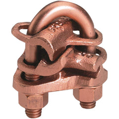 Burndy - Grounding Clamps; Clamp Type: Grounding Clamp ; Compatible Rod Diameter (Inch): 1/2 ; Compatible Wire Size (AWG): 2/0 ; Compatible Wire Size (kcmil): 250 ; Overall Length (Inch): 1-7/8 ; Overall Length (Decimal Inch): 1-7/8 - Exact Tooling