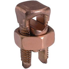 Burndy - Split Bolt Connectors; Connector Material: Copper ; Maximum Compatible Wire Size (AWG): 2 (Solid) ; Minimum Compatible Wire Size (AWG): 6 (Strand) ; Pressure Bar Material: Copper Alloy ; Compatible Wire Type: Copper ; Head Width (Decimal Inch): - Exact Tooling