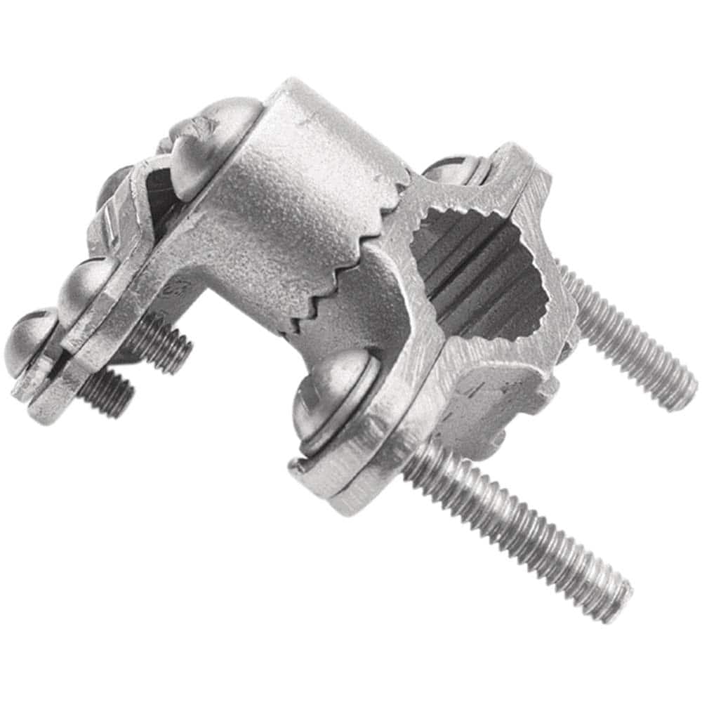 Burndy - Grounding Clamps; Clamp Type: Grounding Clamp ; Minimum Compatible Pipe Size (Inch): 1-1/4 ; Maximum Compatible Pipe Size (Inch): 2 ; Compatible Wire Size (AWG): 8-4/0 ; Overall Length (Inch): 2.65 ; Overall Length (Decimal Inch): 2.65 - Exact Tooling