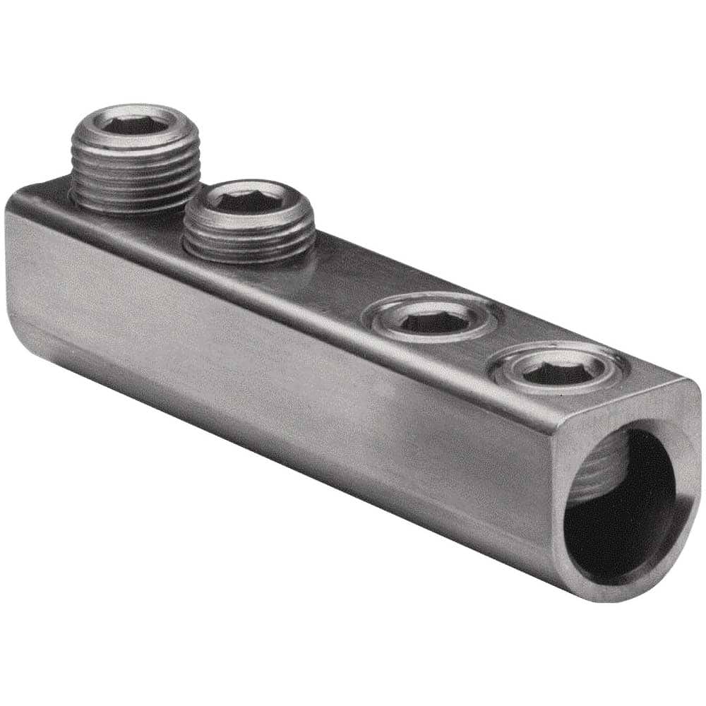 Burndy - Mechanical Connectors; Wire Size Range: 750-250 kcmil ; Material Type: Aluminum ; Insulated: NonInsulated ; Contact Plating: Tin ; Rating: CSA Certified; RoHS EX Compliant; UL 467 ; Additional Information: Type: AMS; Dual Rated; Hex Size: 1/2 in - Exact Tooling