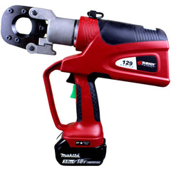 Burndy - Cordless Cutters; Voltage: 18 ; Battery Chemistry: Lithium-Ion ; Cutting Capacity: 1.29 in Copper/Aluminum; 1113 kcmil ACSR; 5/8" Ground Rod; 1/2" Rebar; 5/8" Soft Steel Bolts; 1/2" Standard Guy; 3/8" EHS Guy Strand ; Battery Included: (2) Li-Io - Exact Tooling