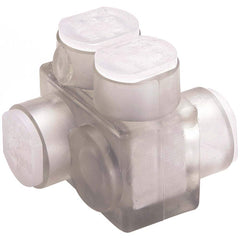 Burndy - Split Bolt Connectors; Connector Material: Aluminum ; Maximum Compatible Wire Size (AWG): 2/0 ; Minimum Compatible Wire Size (AWG): 14 ; Compatible Wire Type: Aluminum; Copper ; Base Width (Inch): 2.64 ; Base Width (Decimal Inch): 2.64 - Exact Tooling