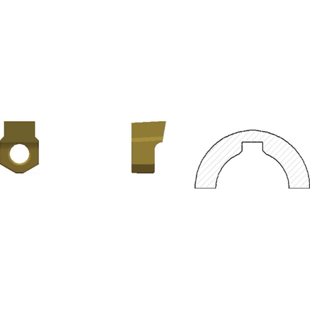 Broaching Inserts; Cutting Width (Decimal Inch): 0.8750; Maximum Depth of Cut (Decimal Inch): 0.4330; Insert Thickness (Decimal Inch): 1.0236; Insert Length (Decimal Inch): 1.1811; Chamfer: No