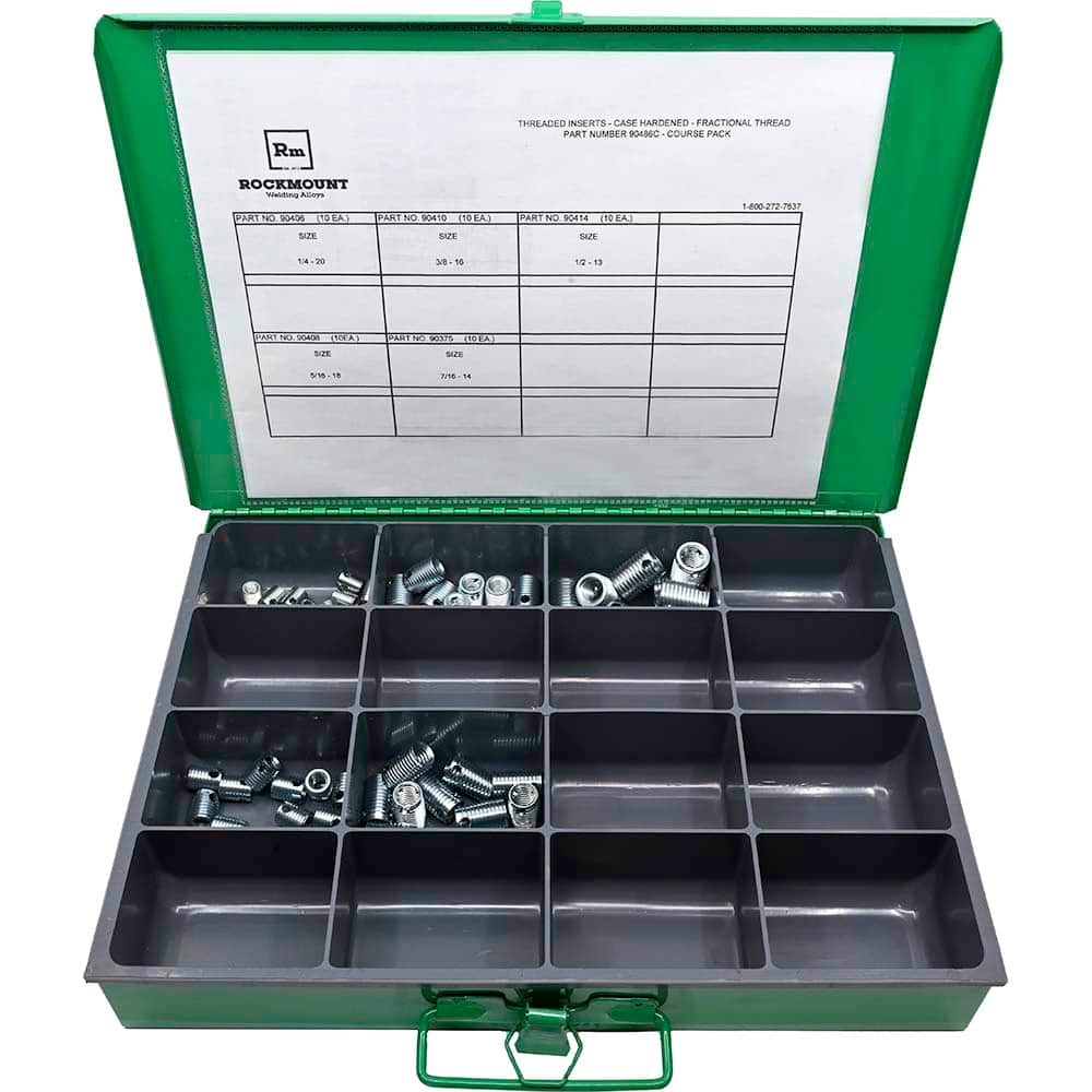 Rockmount Research and Alloys - 1/4 - 20, 5/16-18, 3/8-16, 7/16-14, 1/2-13 Internal, M10x1.50, M12x1.50, M14x1.50, M18x1.50, M16x1.75 External, UNC, 15/16" Insert Length, Self-Lock Standard Wall & Self-Lock Thin Wall Thread-Locking Insert - Exact Tooling