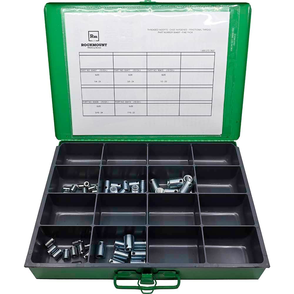 Rockmount Research and Alloys - 1/4-28, 5/16-24, 3/8-24, 7/16-20, 1/2-20 Internal, M10x1.50, M12x1.50, M14x1.50, M18x1.50, M16x1.75 External, UNF, 15/16" Insert Length, Self-Lock Standard Wall Thread-Locking Insert - Exact Tooling