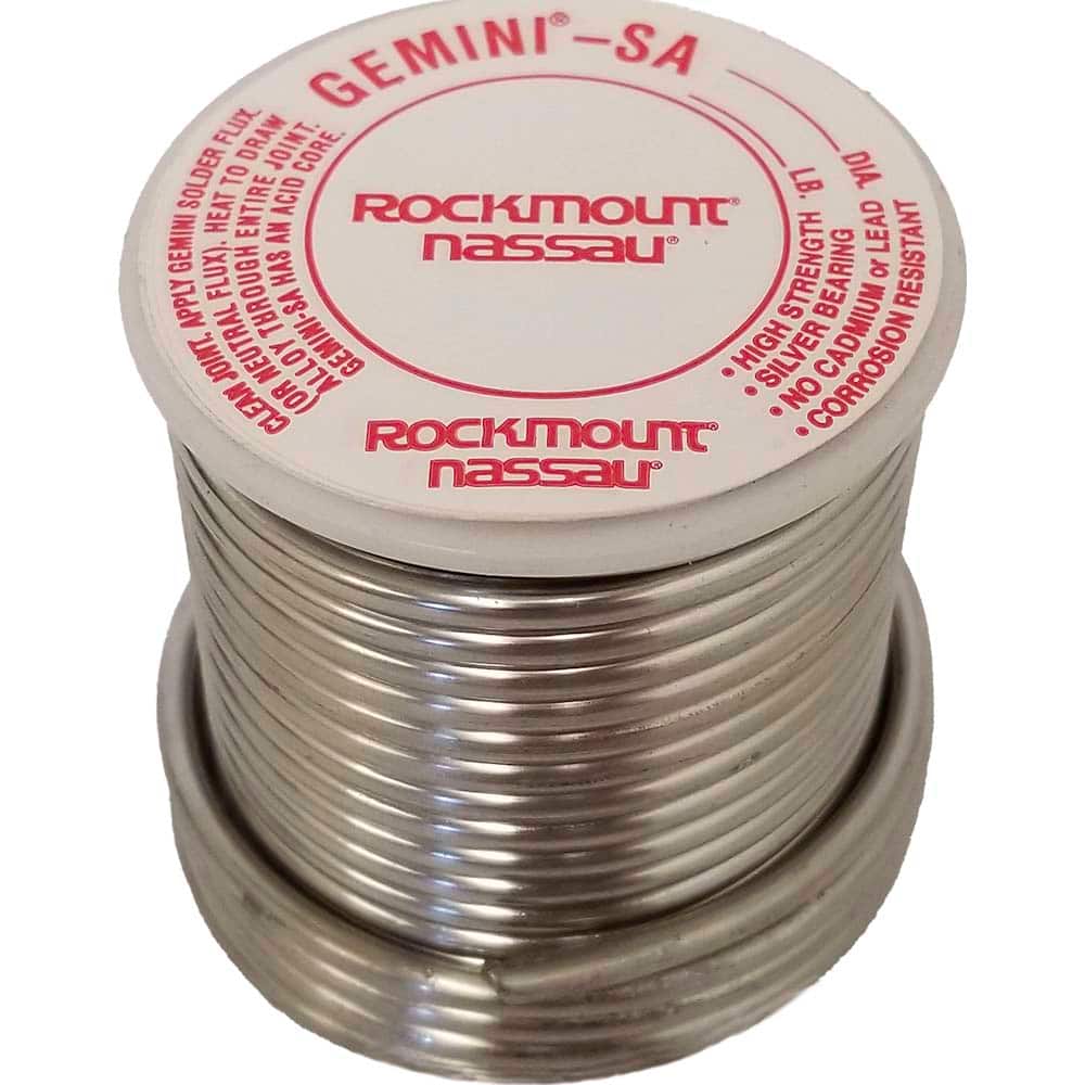 Rockmount Research and Alloys - Gemini SA 1/8" Diam High Strength Low Temp Acid Flux Core Solder - Exact Tooling