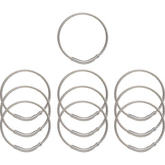 Key Systems - Key Control; Type: Key Ring ; Number of Keys: 0 ; Color: Silver ; Height (Inch): 5/32 ; Width (Inch): 2 ; Depth (Inch): 5/32 - Exact Tooling