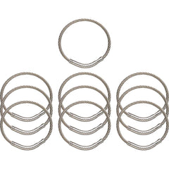 Key Systems - Key Control; Type: Key Ring ; Number of Keys: 0 ; Color: Silver ; Height (Inch): 5/32 ; Width (Inch): 1-5/8 ; Depth (Inch): 5/32 - Exact Tooling