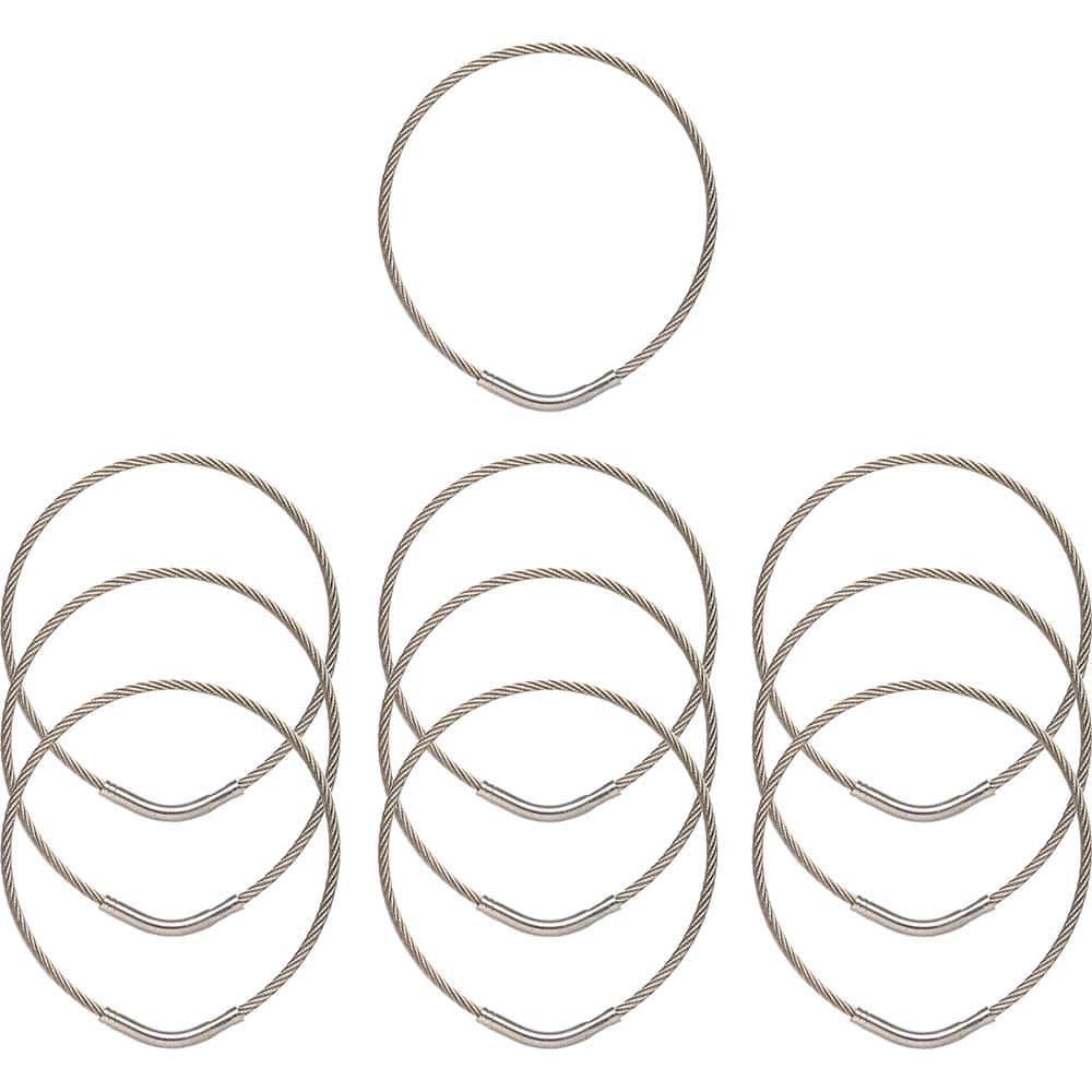 Key Systems - Key Control; Type: Key Ring ; Number of Keys: 0 ; Color: Silver ; Height (Inch): 5/32 ; Width (Inch): 3 ; Depth (Inch): 5/32 - Exact Tooling