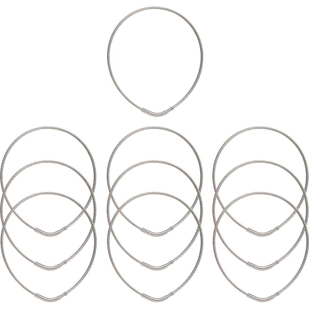 Key Systems - Key Control; Type: Key Ring ; Number of Keys: 0 ; Color: Silver ; Height (Inch): 5/32 ; Width (Inch): 4 ; Depth (Inch): 5/32 - Exact Tooling