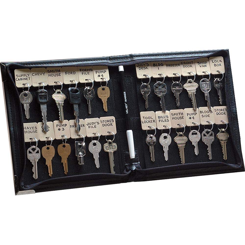 Key Systems - Key Control; Type: Key Case ; Number of Keys: 0 ; Color: Black ; Height (Inch): 8-3/4 ; Width (Inch): 7-1/4 ; Depth (Inch): 1-1/4 - Exact Tooling
