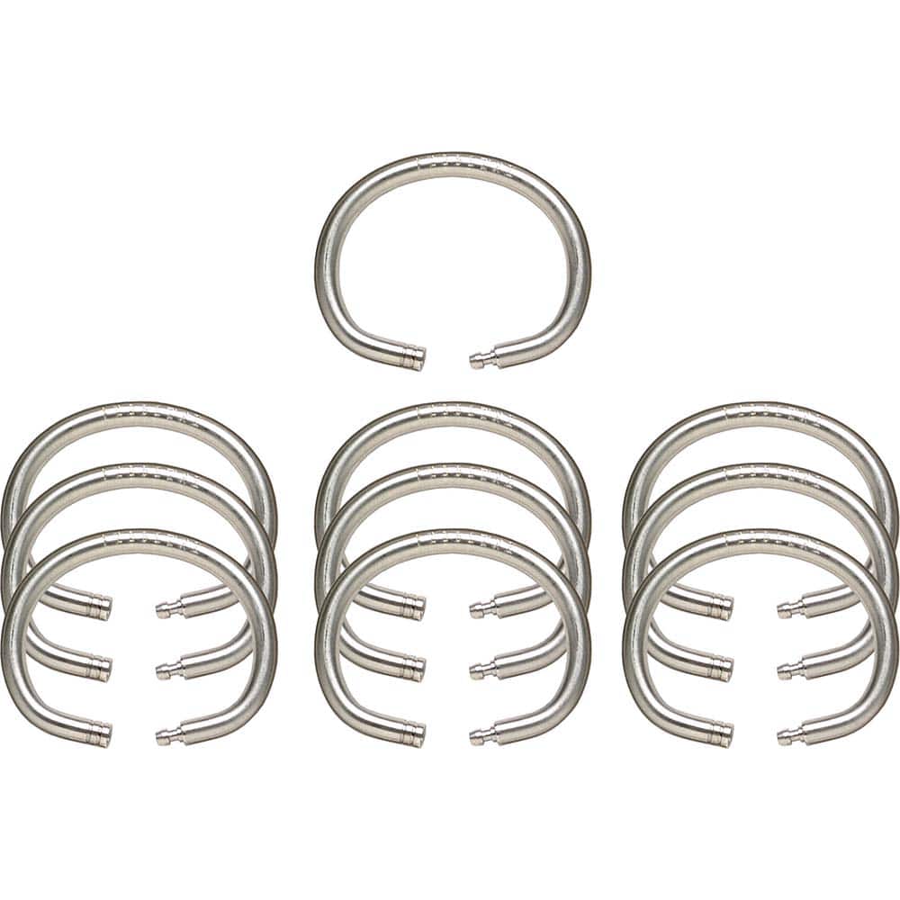 Key Systems - Key Control; Type: Key Ring ; Number of Keys: 0 ; Color: Silver ; Height (Inch): 5/32 ; Width (Inch): 1 ; Depth (Inch): 5/32 - Exact Tooling