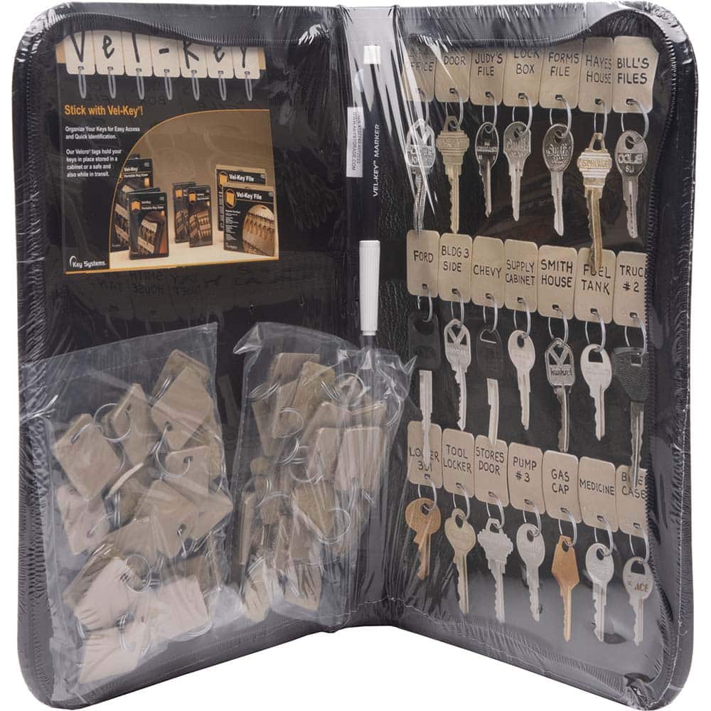 Key Systems - Key Control; Type: Key Case ; Number of Keys: 0 ; Color: Black ; Height (Inch): 12 ; Width (Inch): 8 ; Depth (Inch): 1-1/2 - Exact Tooling