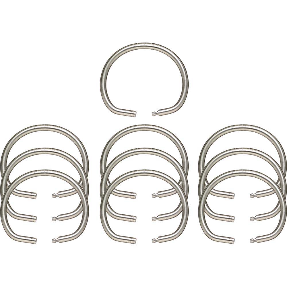 Key Systems - Key Control; Type: Key Ring ; Number of Keys: 0 ; Color: Silver ; Height (Inch): 5/32 ; Width (Inch): 1-5/8 ; Depth (Inch): 5/32 - Exact Tooling