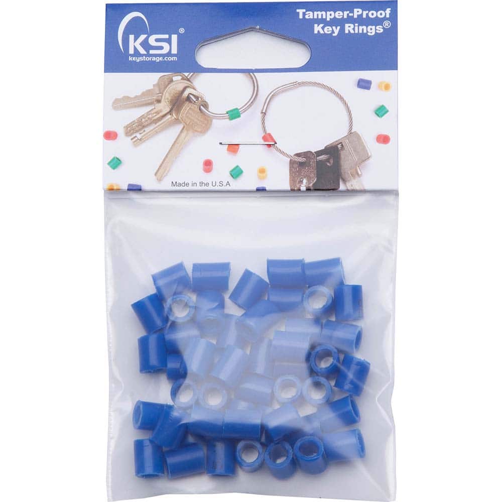 Key Systems - Key Control; Type: Color Tag ; Number of Keys: 0 ; Color: Blue ; Height (Inch): 1/4 ; Width (Inch): 1/4 ; Depth (Inch): 1/4 - Exact Tooling