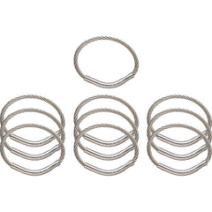 Key Systems - Key Control; Type: Key Ring ; Number of Keys: 0 ; Color: Silver ; Height (Inch): 5/32 ; Width (Inch): 1 ; Depth (Inch): 5/32 - Exact Tooling