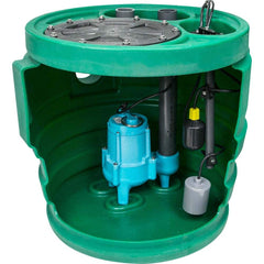 Little Giant Pumps - Sump Pump Systems; Type: Sump Pump System ; Voltage: 115 ; Contents: Basin, cover, gaskets and hardware, Piggyback tethered mechanical float switch assembly, discharge pipe, vent pipe, coupling, grommet, pump, alarm system - Exact Tooling