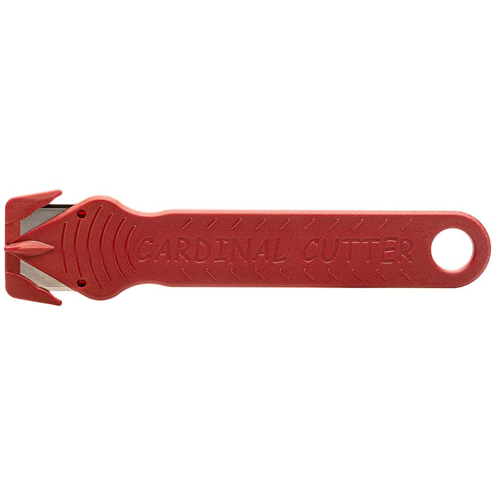 Cardinal Safety Co. - Utility Knives, Snap Blades & Box Cutters; Type: Safety Cutter ; Blade Type: Recessed/Concealed Fixed Blade ; Number of Blades Included: 2 ; Handle Material: Glass-Filled Nylon ; Color: Red ; Blade Length (Decimal Inch): 0.9100 - Exact Tooling