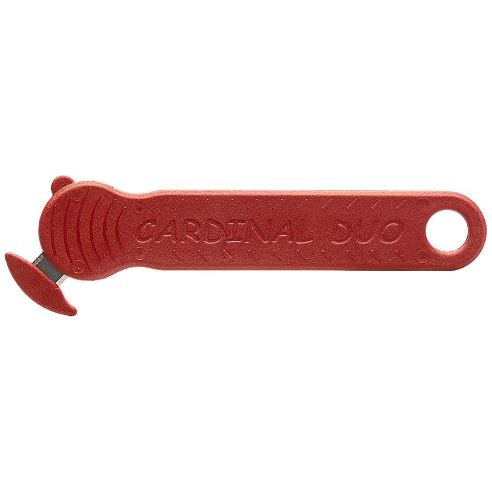 Cardinal Safety Co. - Utility Knives, Snap Blades & Box Cutters; Type: Safety Cutter ; Blade Type: Recessed/Concealed Fixed Blade ; Number of Blades Included: 1 ; Handle Material: Glass-Filled Nylon ; Color: Red ; Blade Length (Decimal Inch): 1.2480 - Exact Tooling