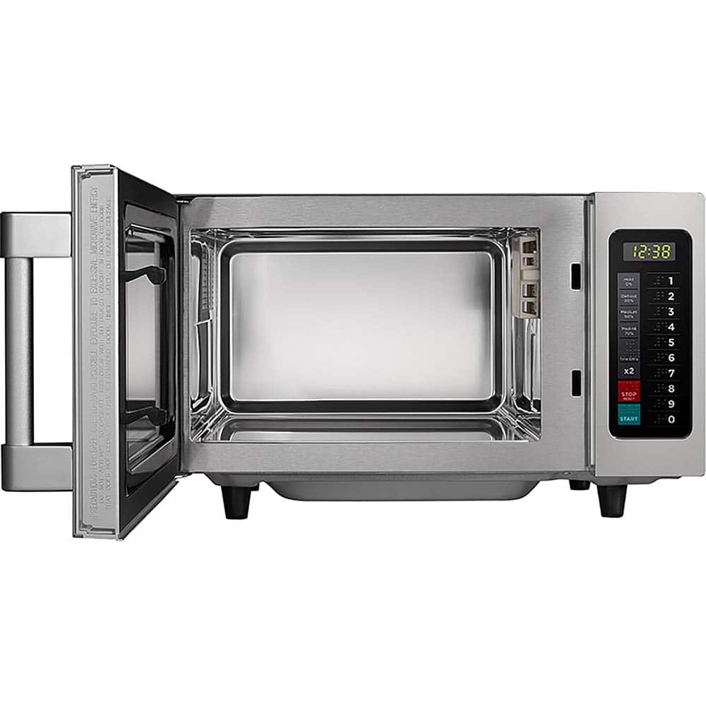 Midea - Microwave Ovens; Capacity: 0.9 Cu. Ft. ; Color: Stainless Steel ; Wattage: 1000 ; Width (Inch): 20-1/8 ; Depth (Inch): 16-7/16 ; Height (Inch): 12-1/4 - Exact Tooling