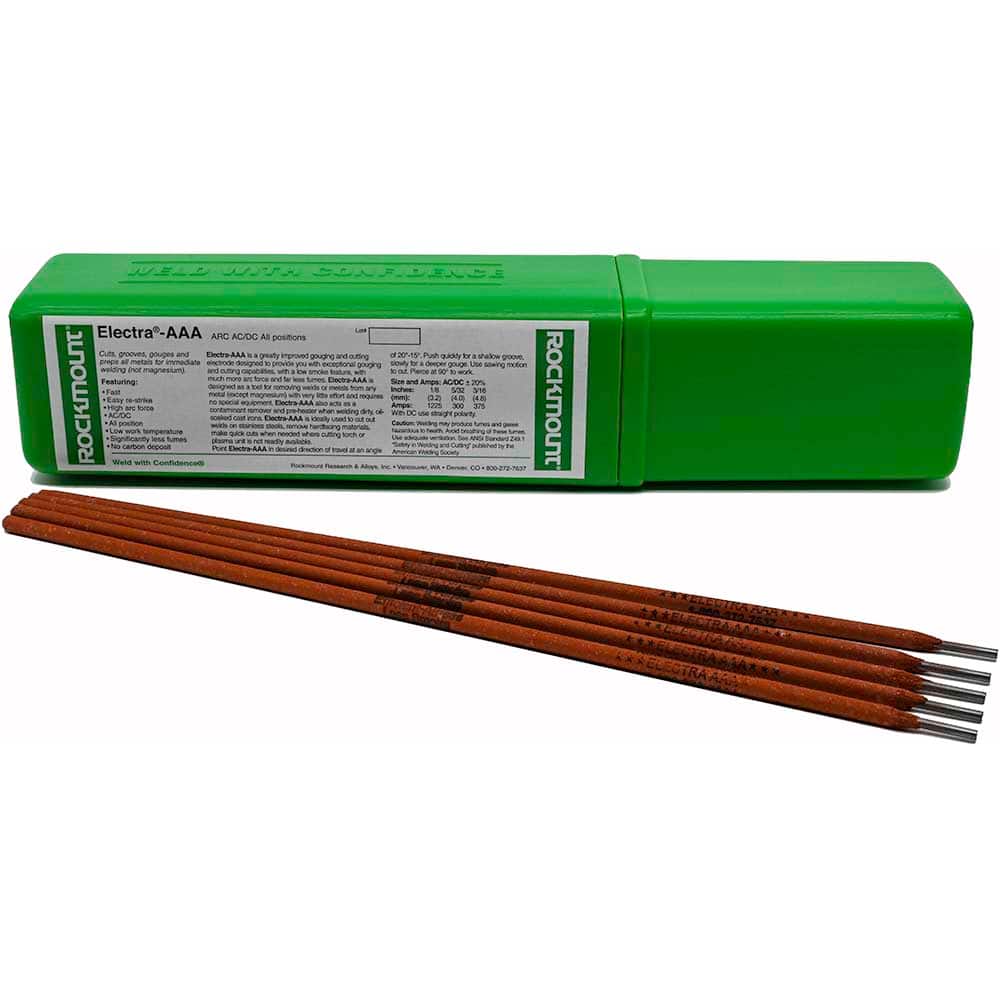 Rockmount Research and Alloys - 5 Lb 1/8 x 14" Carbon Steel Alloy Electra AAA Stick Welding Electrode - Exact Tooling