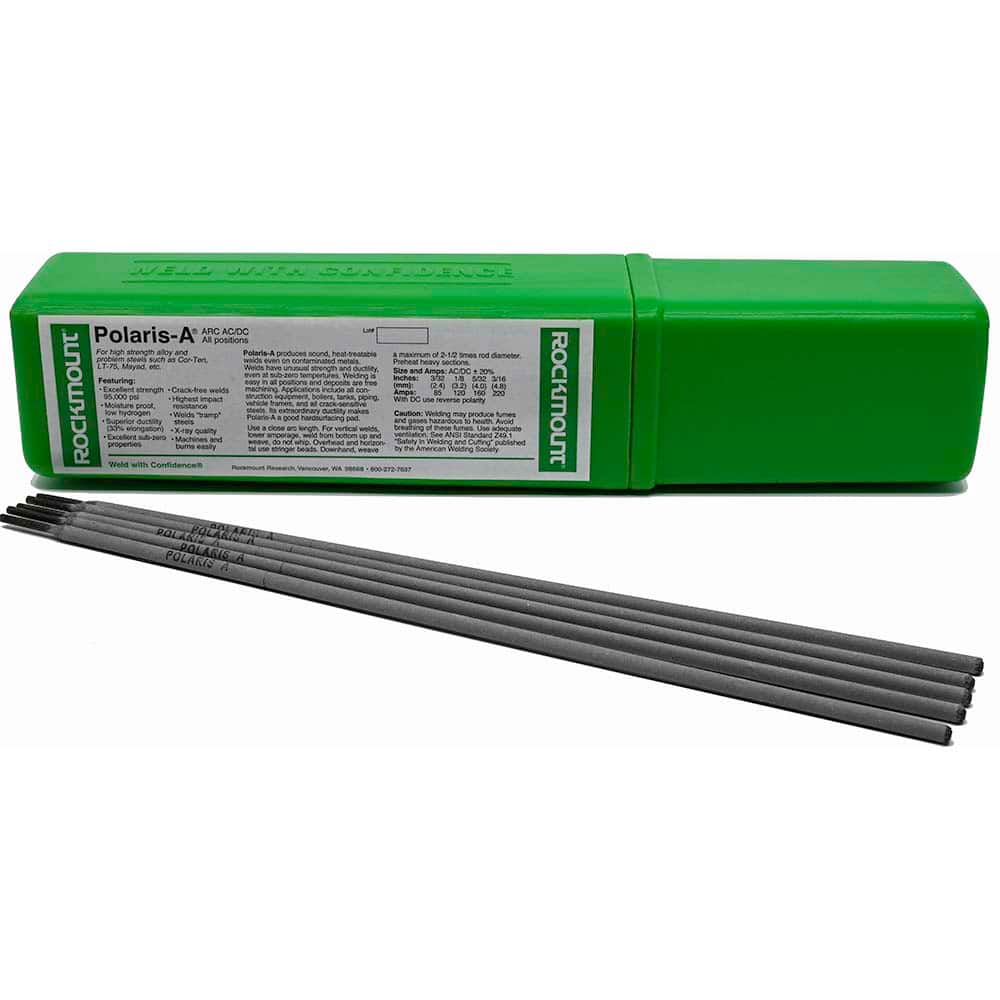 Rockmount Research and Alloys - 11 Lb 3/16 x 14" Low Hydrogen Carbon Steel Alloy Polaris A Stick Welding Electrode - Exact Tooling