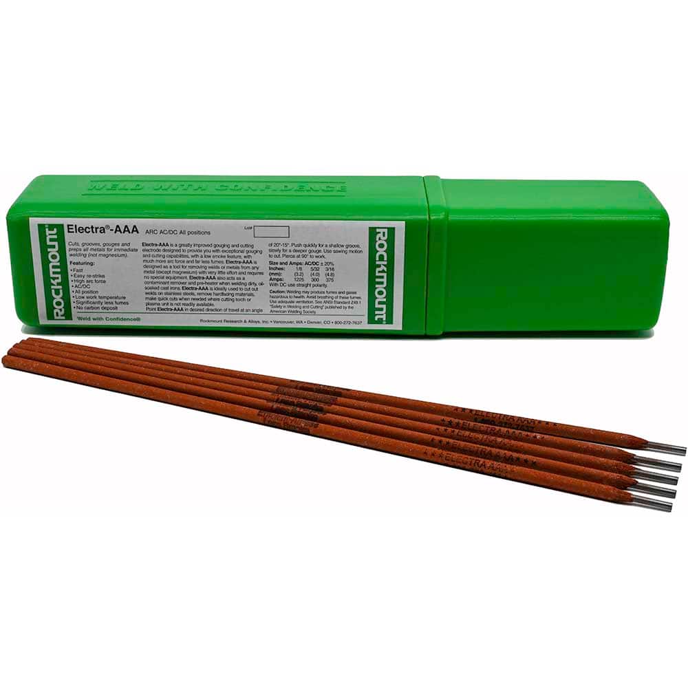 Rockmount Research and Alloys - 11 Lb 5/32 x 14" Carbon Steel Alloy Electra AAA Stick Welding Electrode - Exact Tooling