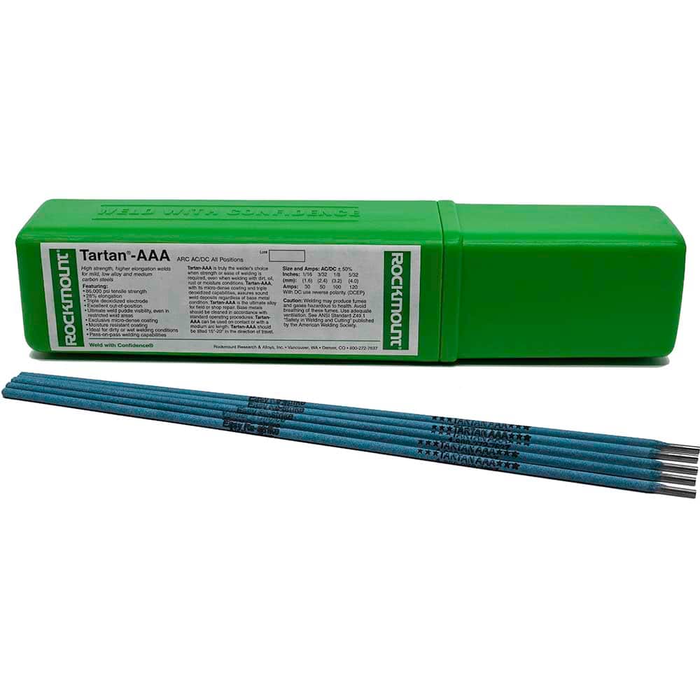 Rockmount Research and Alloys - 11 Lb 1/8 x 14" Carbon Steel Alloy Tartan AAA Stick Welding Electrode - Exact Tooling