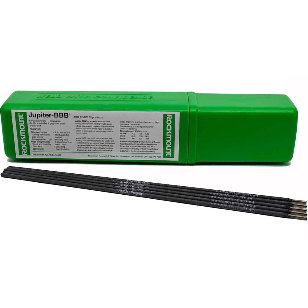 Rockmount Research and Alloys - 11 Lb 1/8 x 14" High Nickel Cast Iron Alloy Jupiter BBB Stick Welding Electrode - Exact Tooling