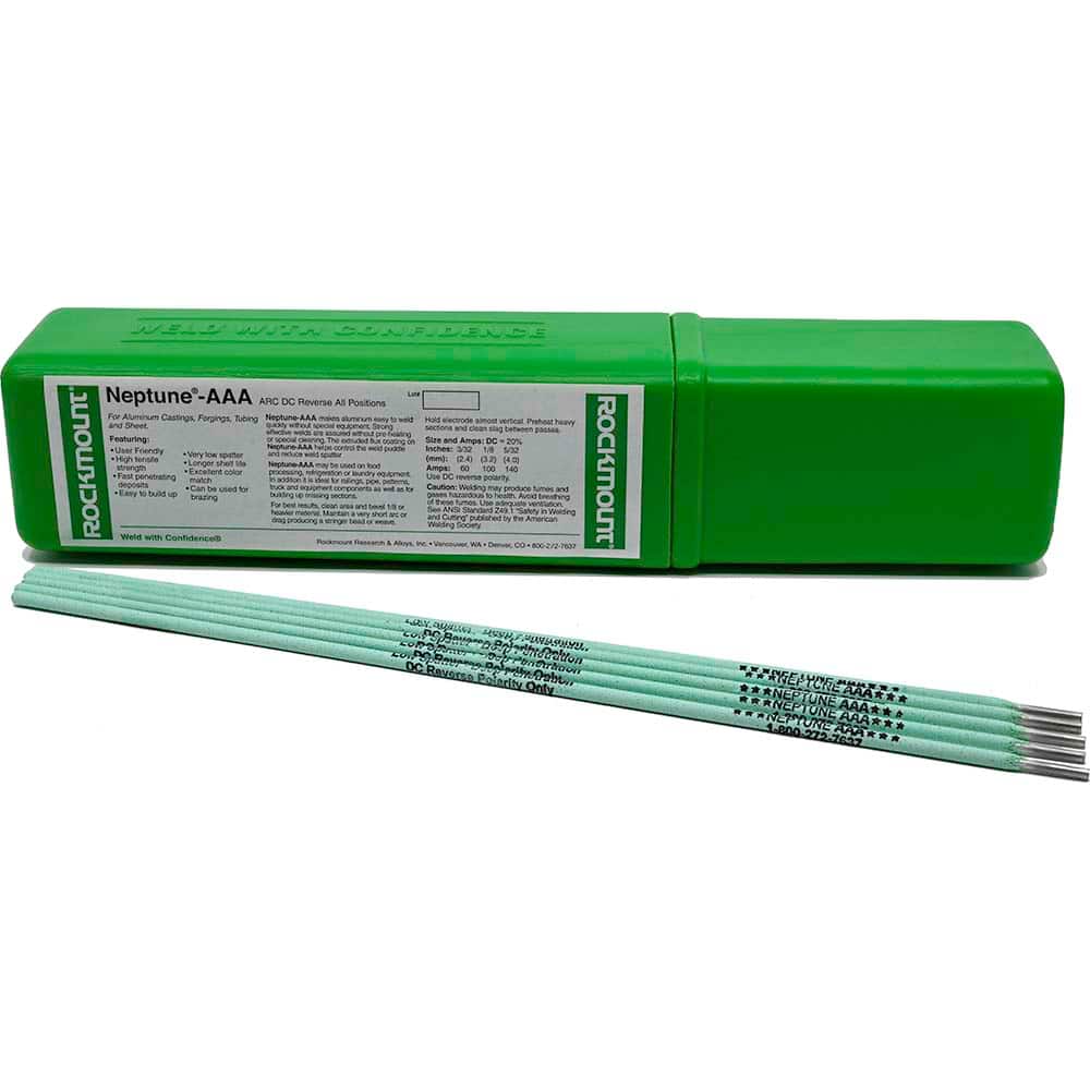 Rockmount Research and Alloys - 11 Lb 5/32 x 14" Aluminum Alloy Netpune AAA Stick Welding Electrode - Exact Tooling