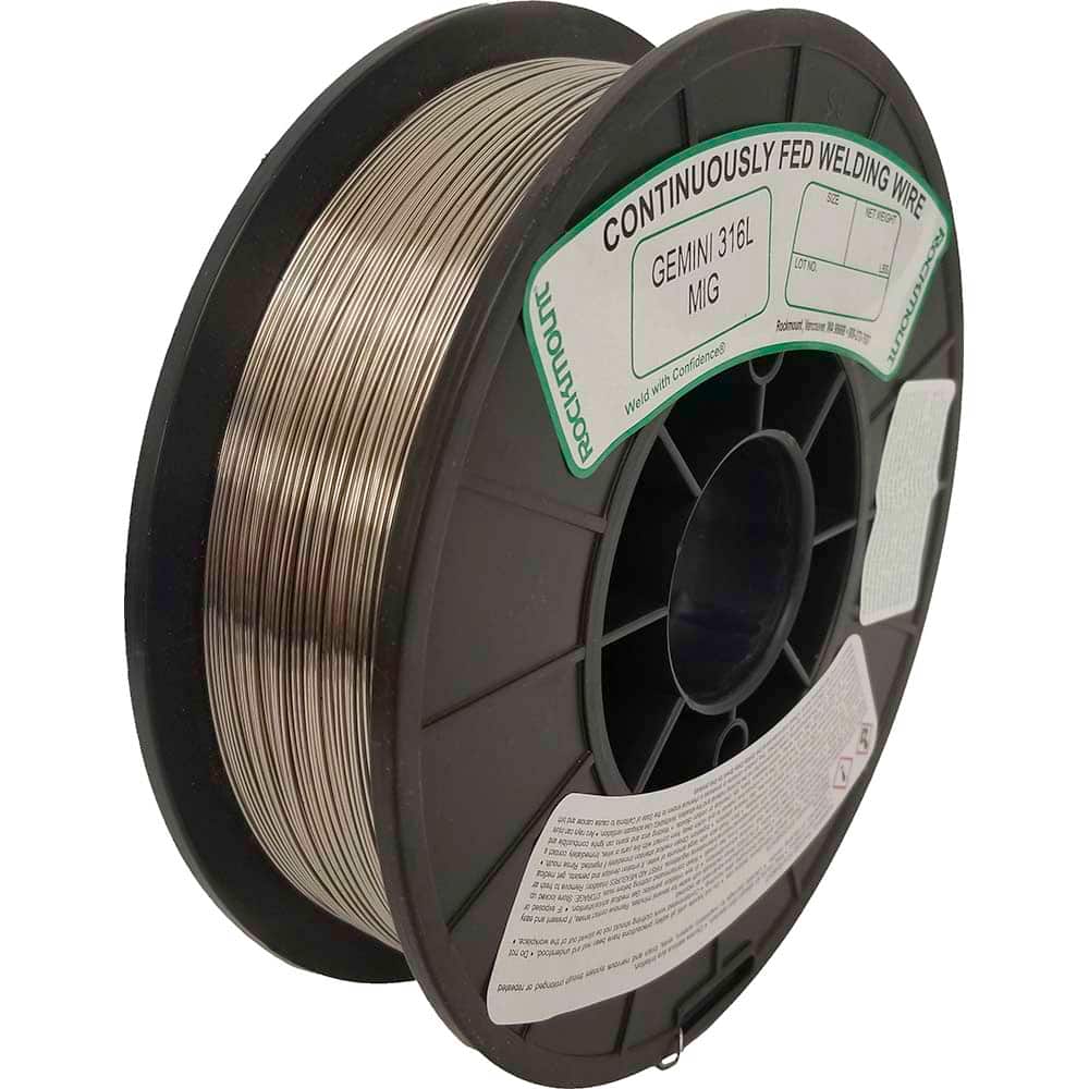 Rockmount Research and Alloys - 10 Lb 0.035mm Moly-Bearing Stainless Steel Alloy Gemini 316L MIG Welding Wire - Exact Tooling