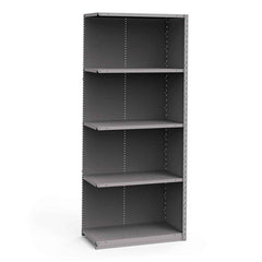 Rousseau Metal - Closed Shelving Units; Type: Add-On ; Load Capacity (Lb.): 3500.000 ; Number of Shelves: 5 ; Height (Inch): 87 ; Width (Inch): 36 ; Depth (Inch): 18 - Exact Tooling