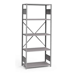 Rousseau Metal - Steel Shelving; Type: Shelving ; Starter or Add-On: Starter ; Load Capacity (Lb.): 3500.000 ; Number of Shelves: 5 ; Width (Inch): 36 ; Height (Inch): 87 - Exact Tooling