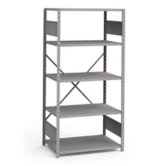 Rousseau Metal - Steel Shelving; Type: Shelving ; Starter or Add-On: Starter ; Load Capacity (Lb.): 3500.000 ; Number of Shelves: 5 ; Width (Inch): 36 ; Height (Inch): 75 - Exact Tooling
