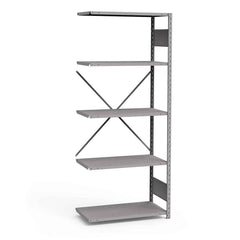 Rousseau Metal - Steel Shelving; Type: Add-On Unit ; Starter or Add-On: Add-On ; Load Capacity (Lb.): 3500.000 ; Number of Shelves: 5 ; Width (Inch): 36 ; Height (Inch): 87 - Exact Tooling