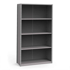 Rousseau Metal - Closed Shelving Units; Type: Starter Unit ; Load Capacity (Lb.): 3500.000 ; Number of Shelves: 5 ; Height (Inch): 87 ; Width (Inch): 48 ; Depth (Inch): 18 - Exact Tooling