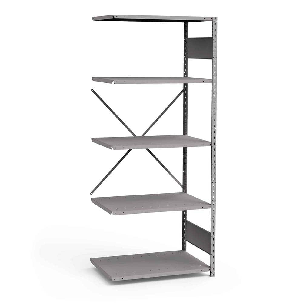 Rousseau Metal - Steel Shelving; Type: Add-On Unit ; Starter or Add-On: Add-On ; Load Capacity (Lb.): 3500.000 ; Number of Shelves: 5 ; Width (Inch): 36 ; Height (Inch): 87 - Exact Tooling