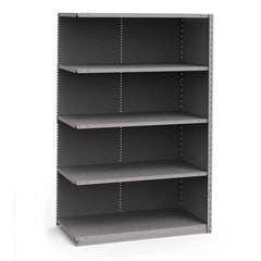 Rousseau Metal - Closed Shelving Units; Type: Add-On ; Load Capacity (Lb.): 3500.000 ; Number of Shelves: 5 ; Height (Inch): 75 ; Width (Inch): 48 ; Depth (Inch): 24 - Exact Tooling